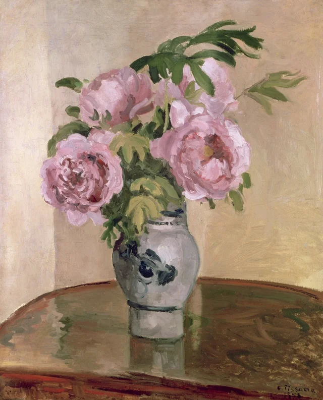 Bouquet de pivoines roses, Camille Pissarro