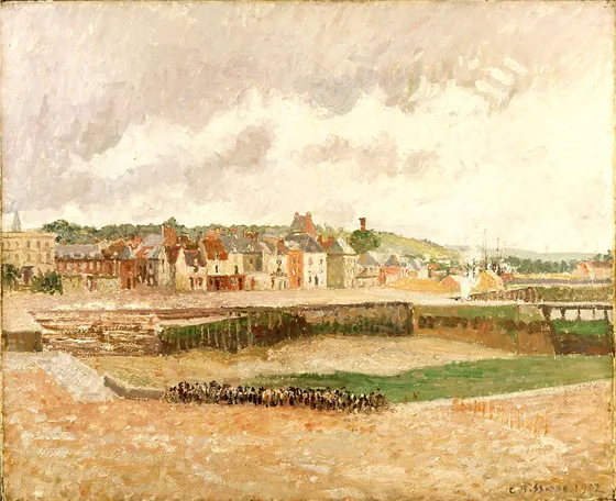 Dieppe. Darse de pêche, marée basse