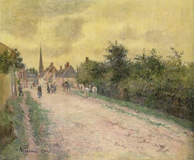 Entrada del pueblo de Éragny, Camille Pissarro