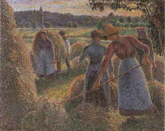 Faneuses, le soir, Éragny