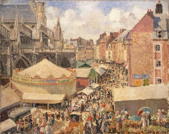 Foire à Dieppe, matinée ensoleillée