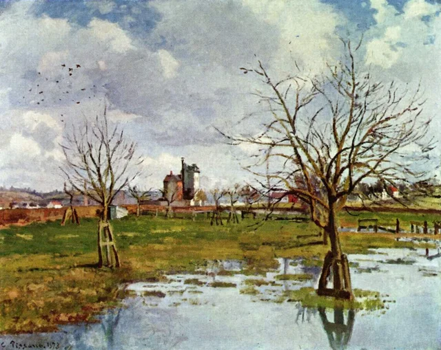 Inundación en Saint-Ouen-l'Aumône, Camille Pissarro