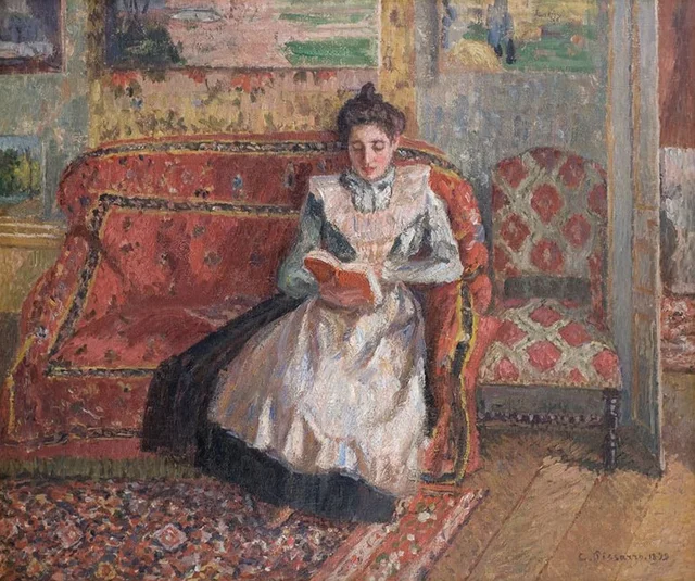 Jeanne Pissarro, llamada Cocotte, leyendo