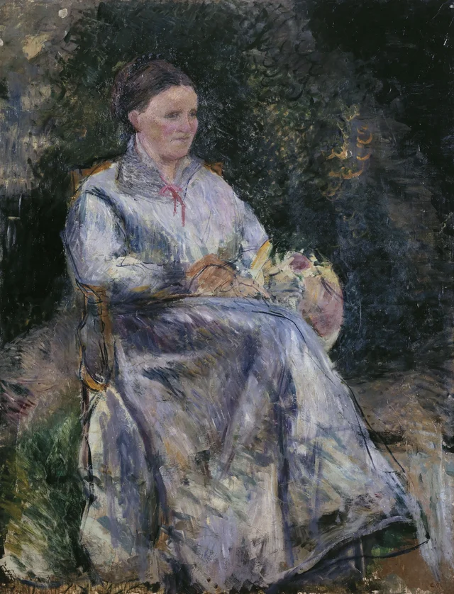 Julie Pissarro en el jardín