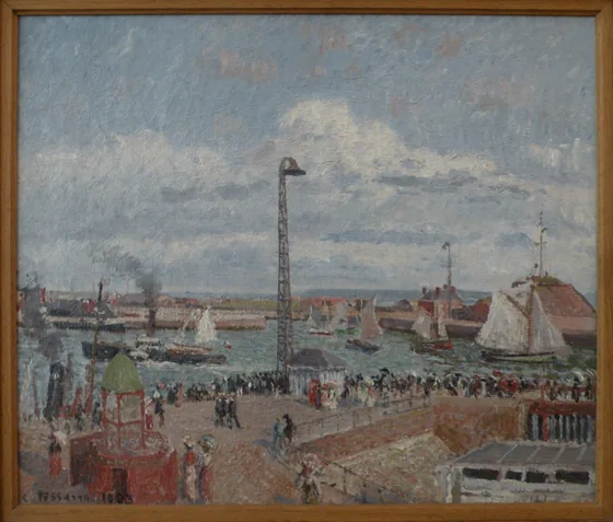 L'anse des pilotes au Havre. Haute mer. Après-midi. Soleil