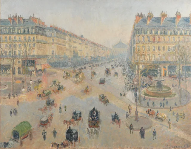 La avenida de la Ópera, Camille Pissarro