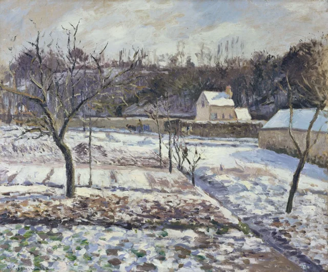 L'Hermitage, Pontoise, efecto de nieve, Camille Pissarro