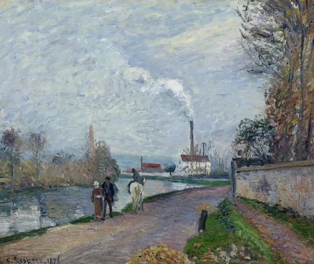 El Oise en Pontoise, tiempo gris