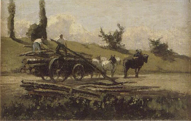 薪の荷車