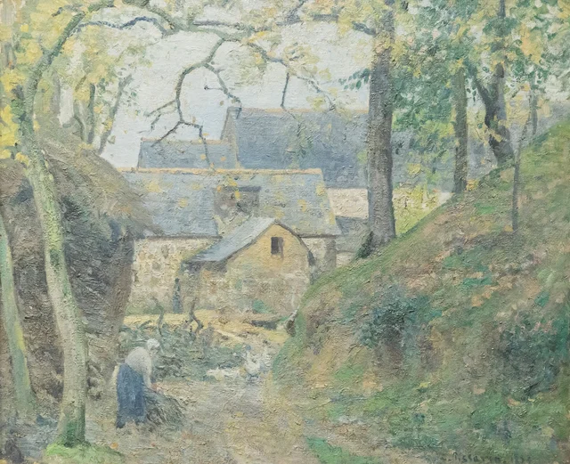 La granja en Montfoucault, Camille Pissarro