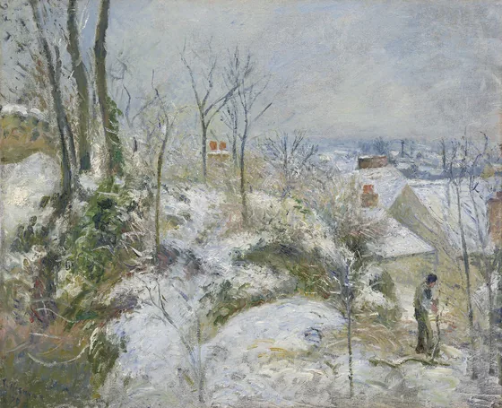 La Garenne, côte Saint-Denis à Pontoise, effet de neige