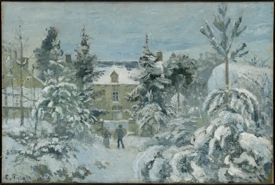 La maison de Piette à Montfoucault, effet de neige