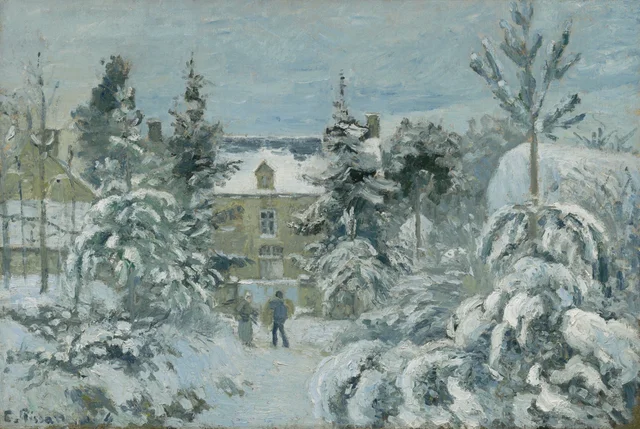 La casa de Piette en Montfoucault, efecto de nieve