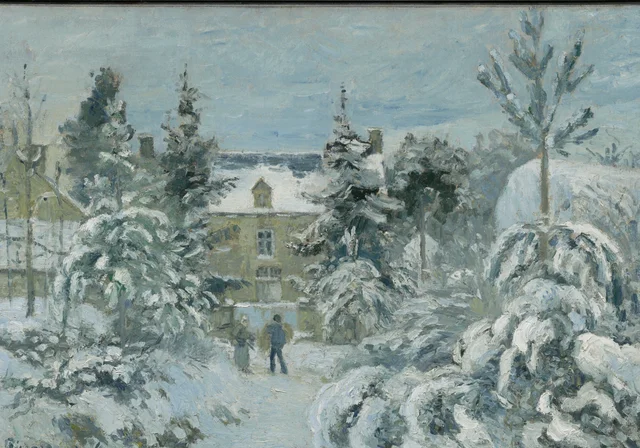 La maison de Piette à Montfoucault, effet de neige