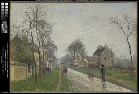La route de Versailles, Louveciennes, effet de pluie