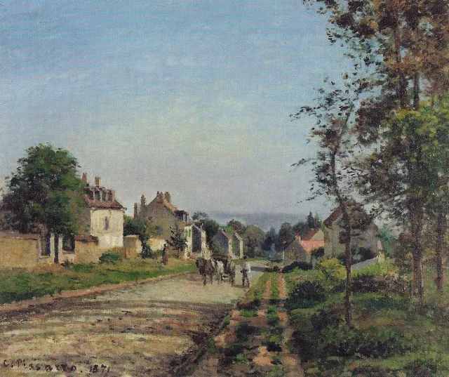 La route de Versailles, Louveciennes, soleil d’hiver et neige