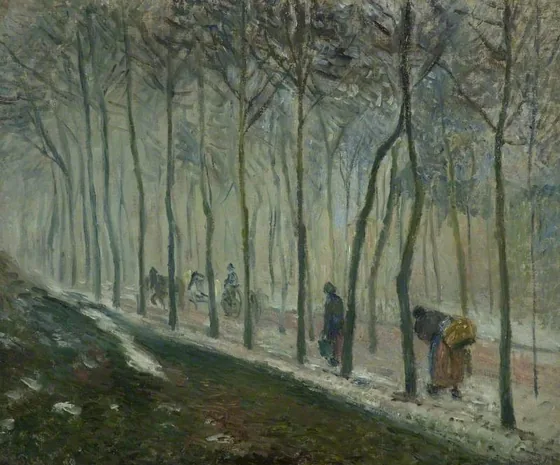 La route, effet de neige