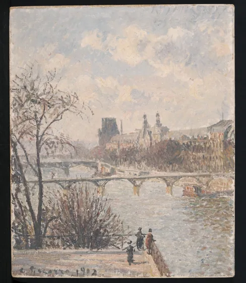La Seine, vue du Pont-Neuf, au fond le Louvre