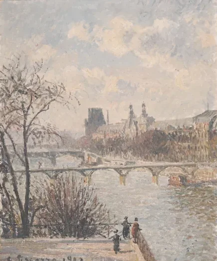 La Seine, vue du Pont-Neuf, au fond le Louvre