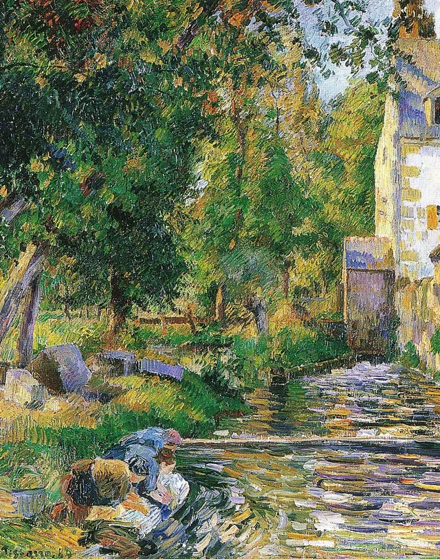Lavadero y molino de Osny, Camille Pissarro