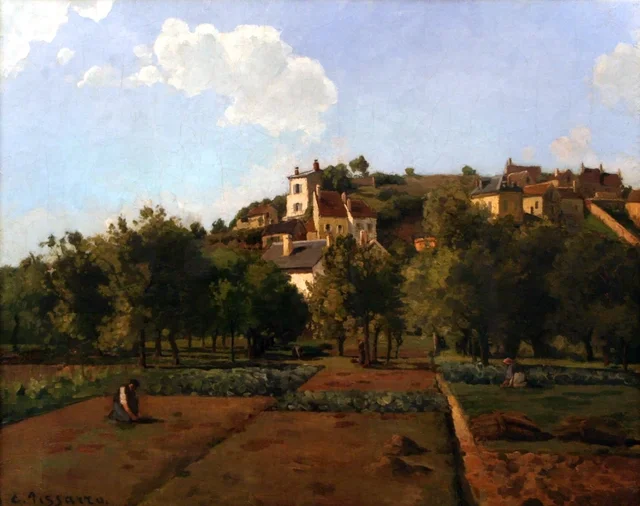 El jardín de Maubuisson, Pontoise, Camille Pissarro