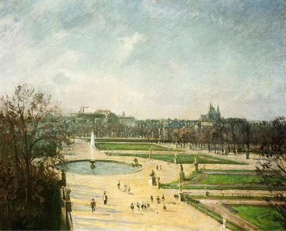 Le Jardin des Tuileries, matin, soleil