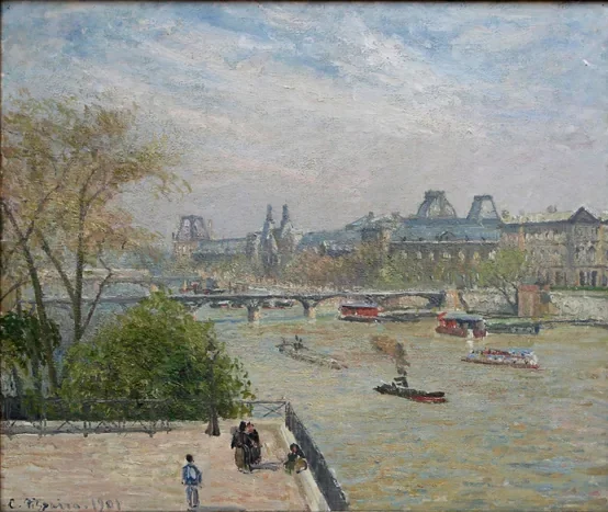 Le Louvre, printemps, matin, soleil