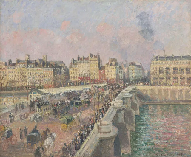A Pont-Neuf, tarde, Camille Pissarro