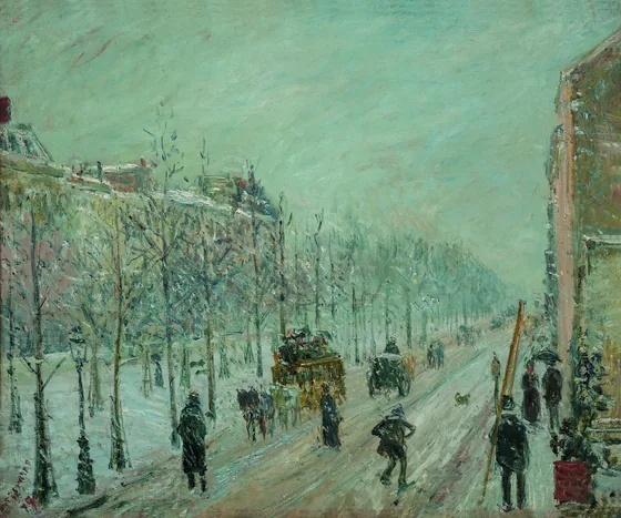 Les boulevards extérieurs. Effet de neige