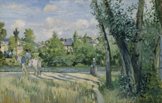 Lumière du soleil sur la route, Pontoise