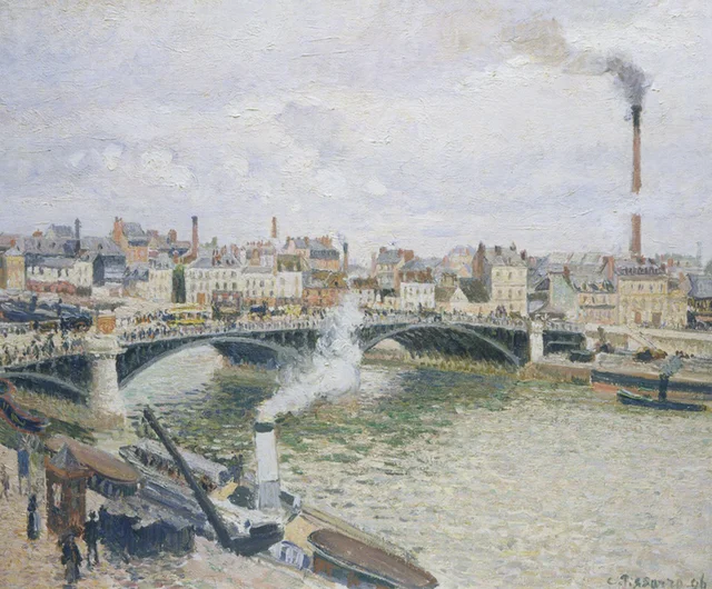 Mañana, tiempo gris, Ruan, Camille Pissarro