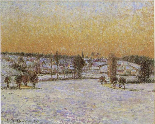 Paysage d'hiver, Éragny, Soir