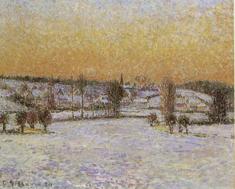 Paysage d'hiver, Éragny, Soir