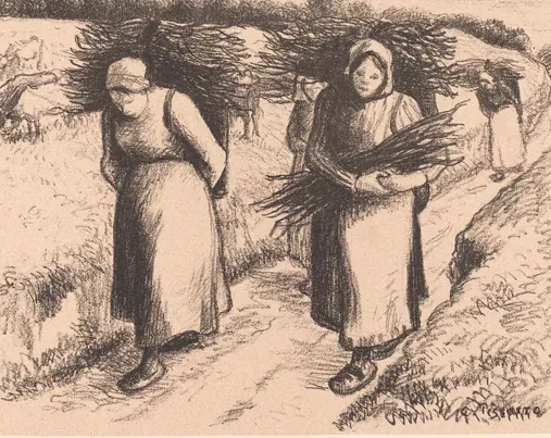 Peasants Carrying Sticks (Paysannes portant des fagots)