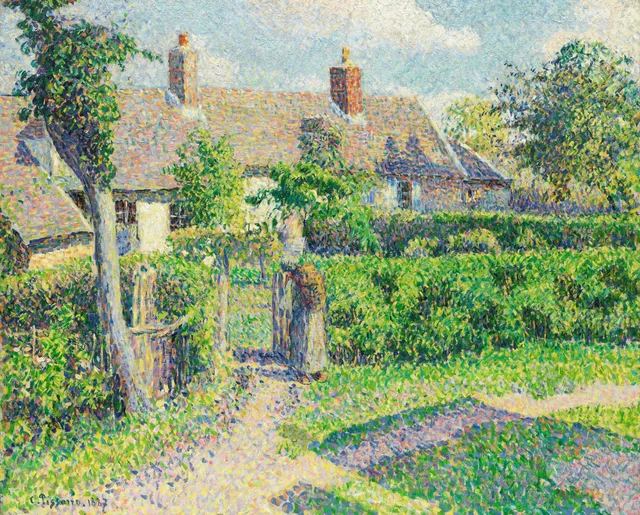 Casas de campesinos, Éragny, Camille Pissarro