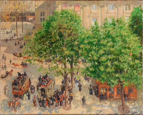 Place du Théâtre Français à Paris, printemps