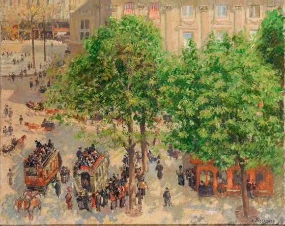 Place du Théâtre Français à Paris, printemps