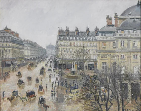 Place du Théâtre Français : effet de pluie