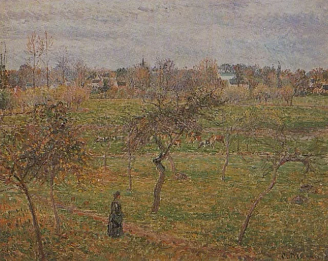 Manzanos en el prado de Éragny, Camille Pissarro