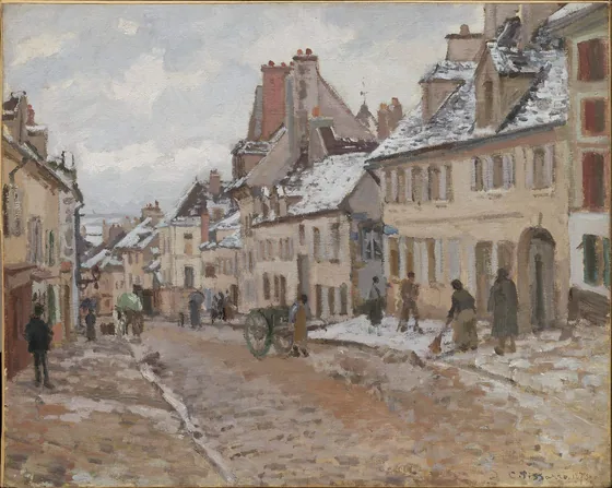 Pontoise, le chemin de Gisors en hiver