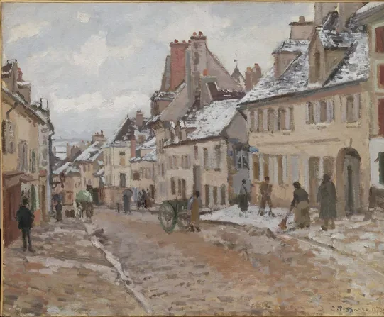 Pontoise, le chemin de Gisors en hiver