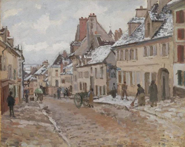 Pontoise, el camino de Gisors en invierno
