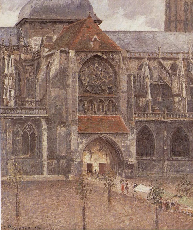 Portail de l'église Saint-Jacques à Dieppe, Camille Pissarro