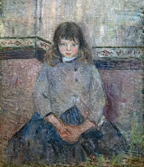 Portrait de Félix Pissarro en jupe