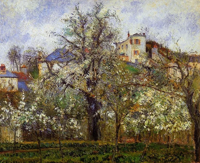 Primavera. Ciruelos en flor, Camille Pissarro