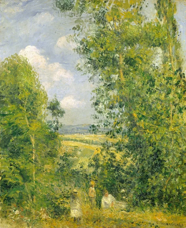 Descanso en el bosque (Côte des Grouettes), Pontoise, Camille Pissarro