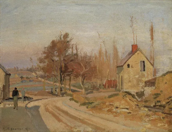 Route d'Osny à Pontoise, gelée blanche