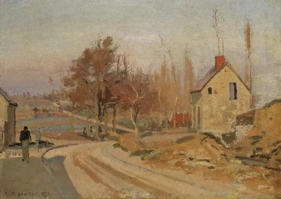 Route d'Osny à Pontoise, gelée blanche