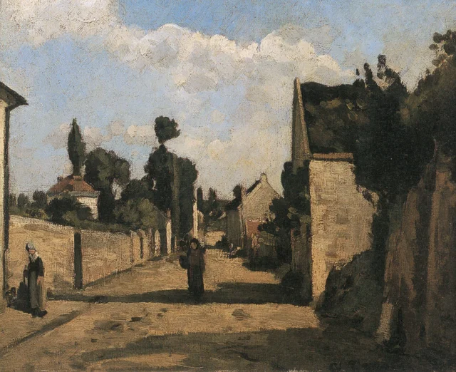 Rue de l'Hermitage en Pontoise, Camille Pissarro