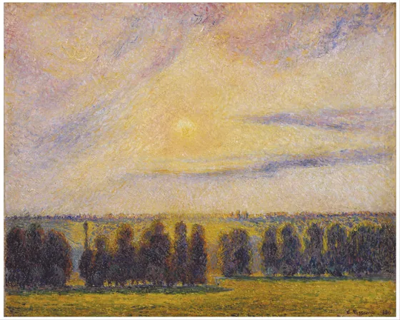Soleil couchant à Eragny